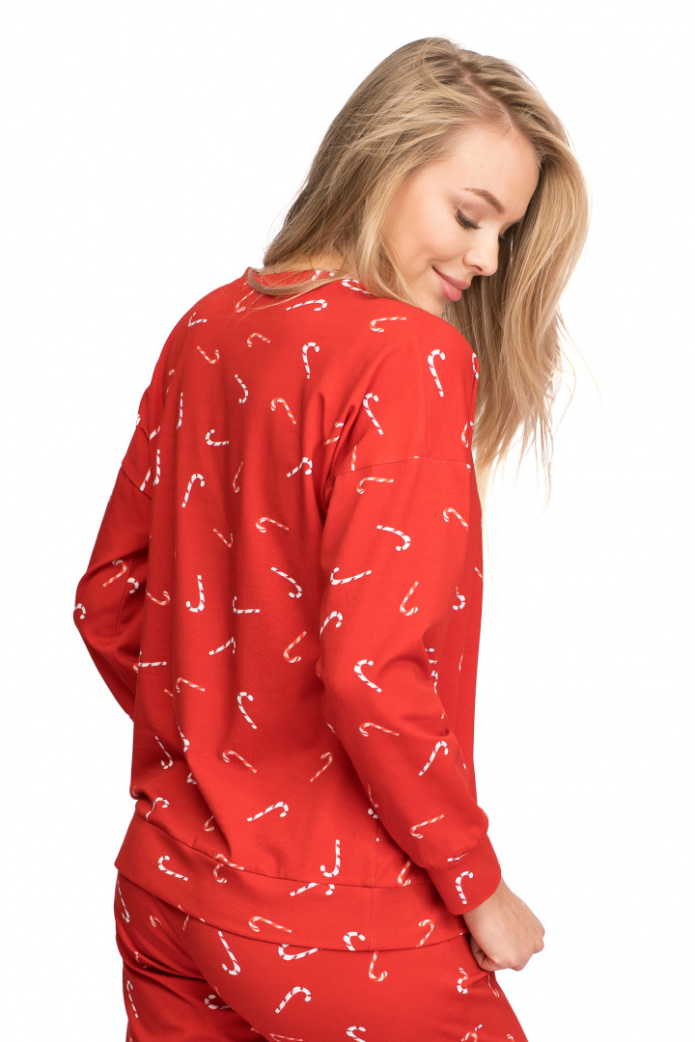 Bluzka Damska Do Spania Od Piżamy Bawełniana Motyw Świąt - m3